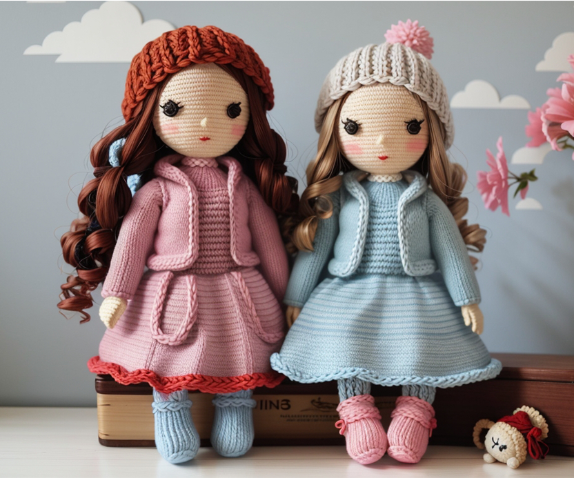 sisters dolls knitting pattern