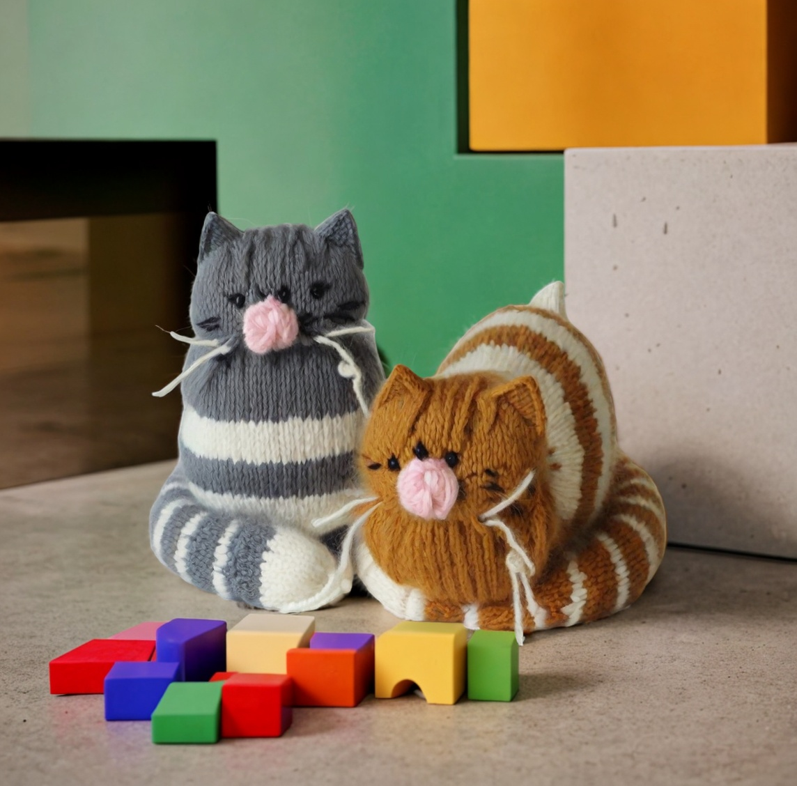 Oliver & Luna Kittens Knitting Pattern