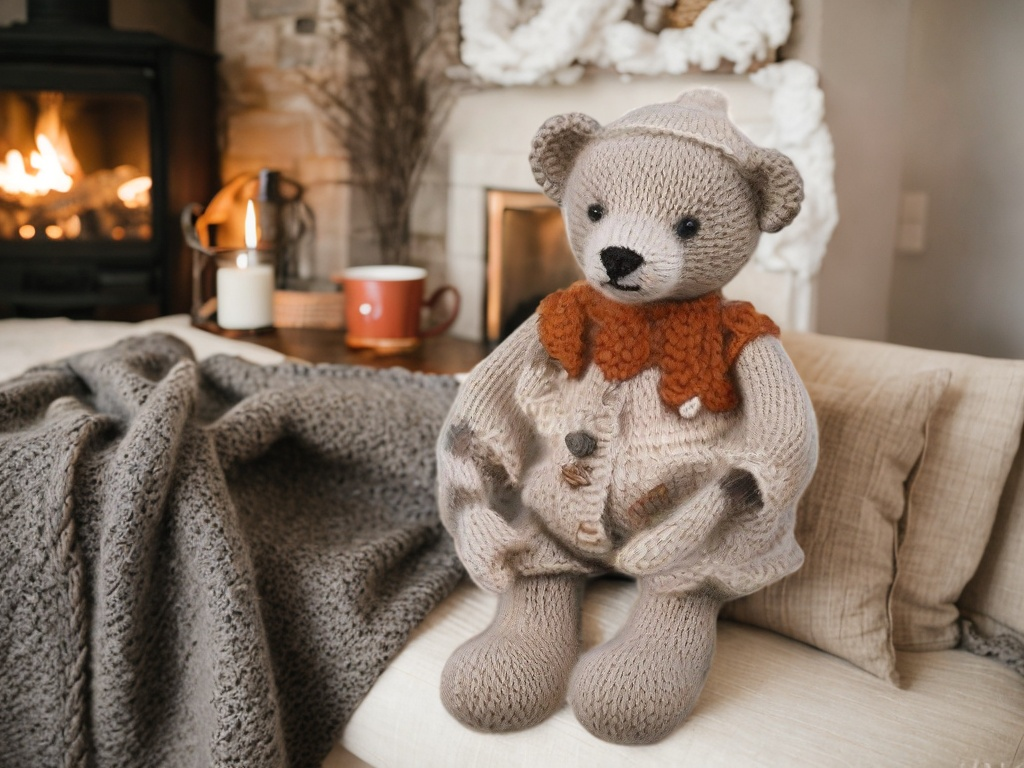 Christmas Baby Bear knitting pattern