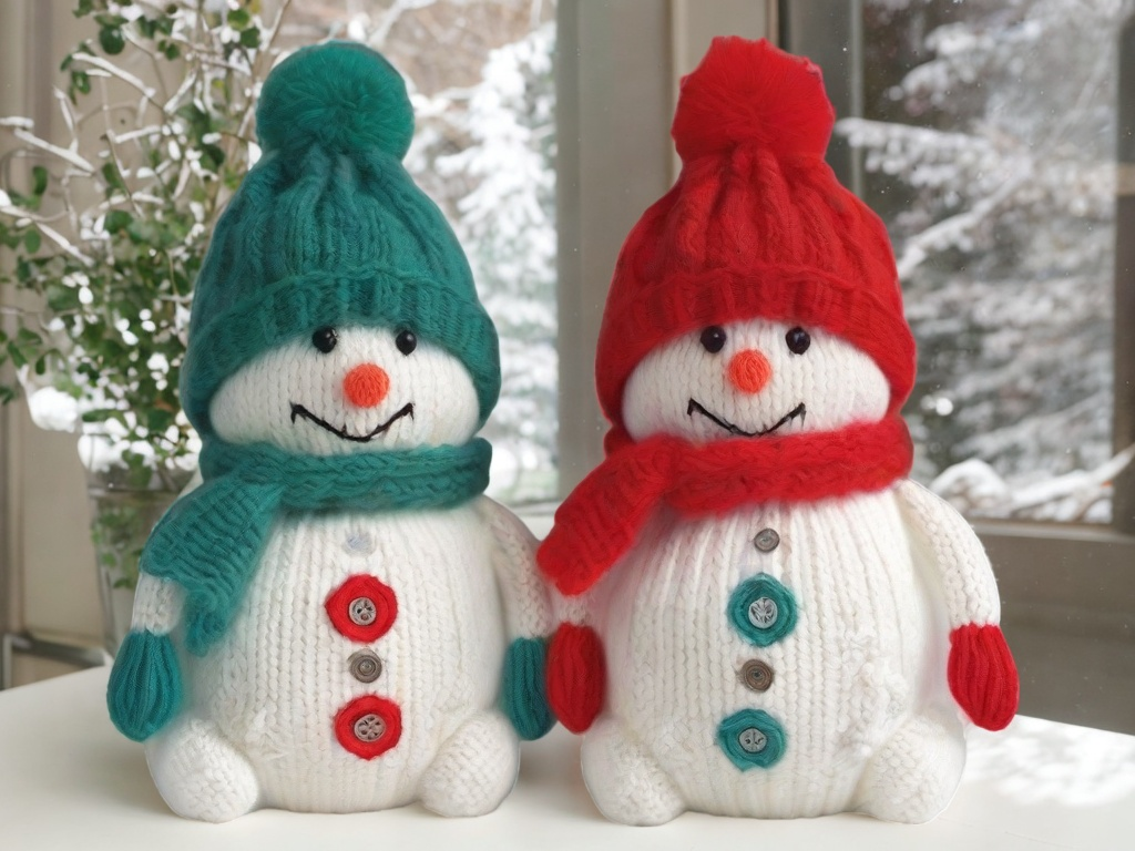 Snowman Knitting Pattern