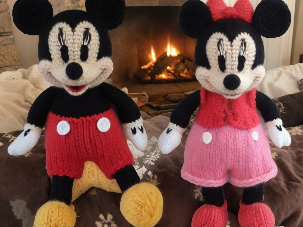 Mickey & Minnie Knitting Pattern