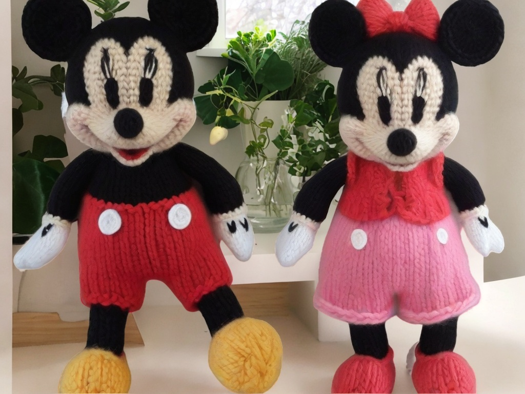 Mickey & Minnie Knitting Pattern