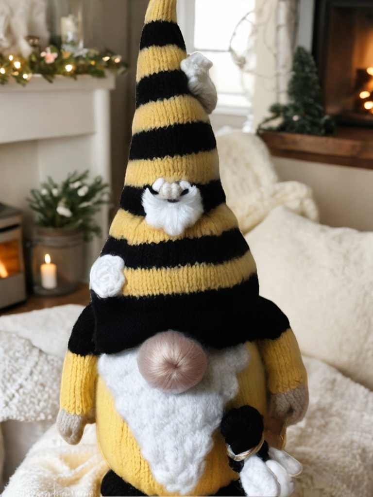 Bee Gnome Knitting Pattern