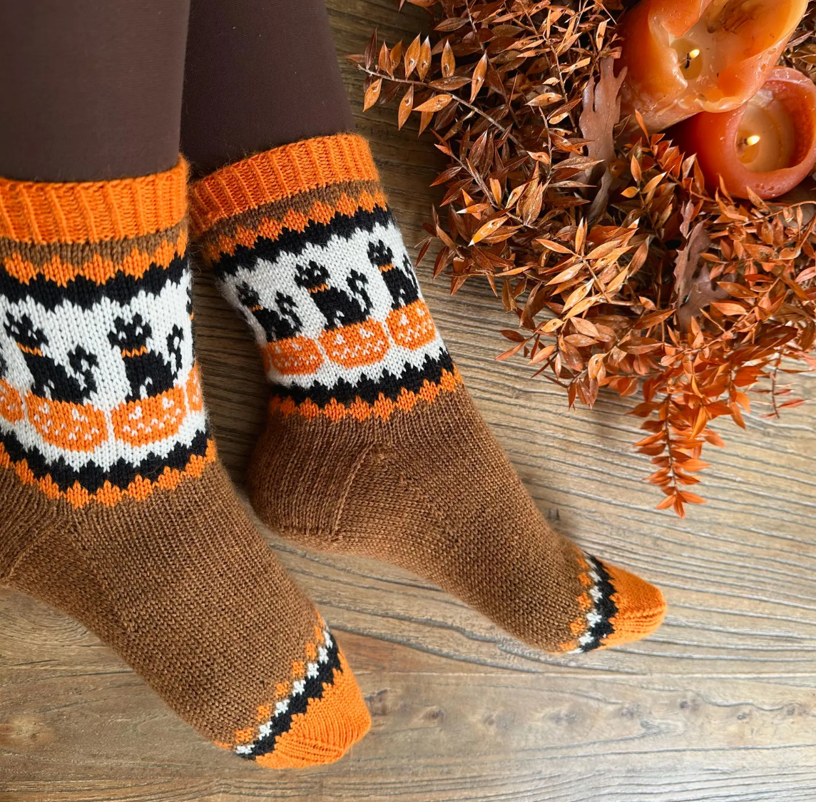 Halloween Socks Knitting Pattern