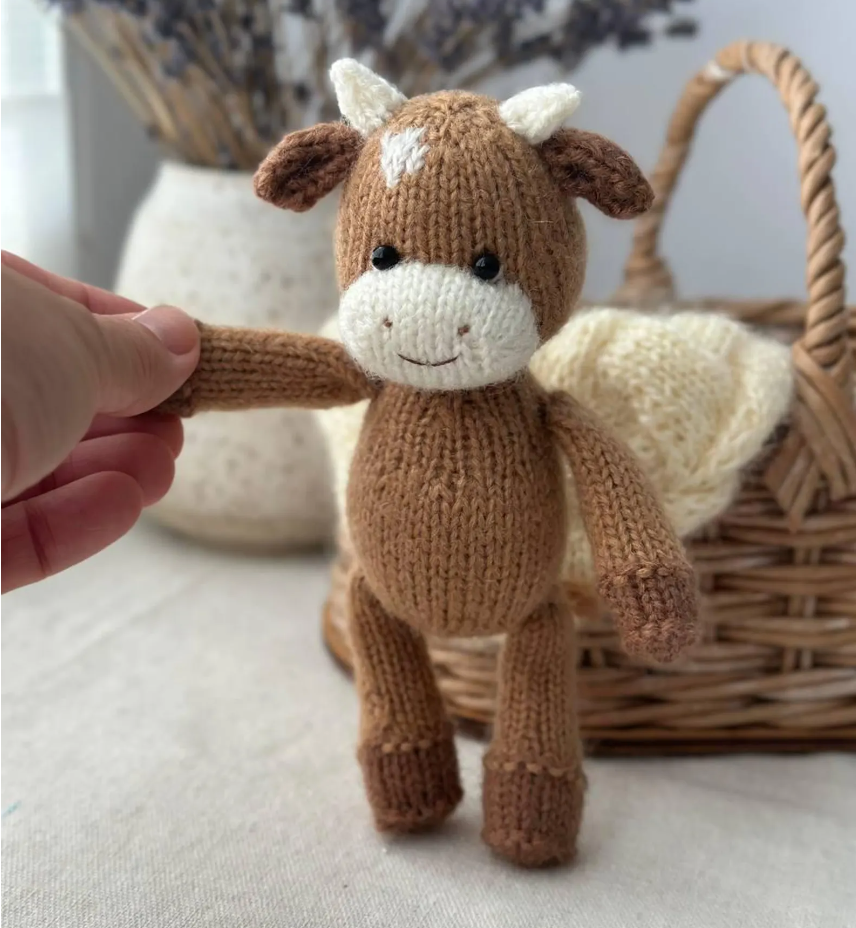 Knit Cow Patterns Baby Cow Knitting Pattern – My Lovely Knitting Patterns