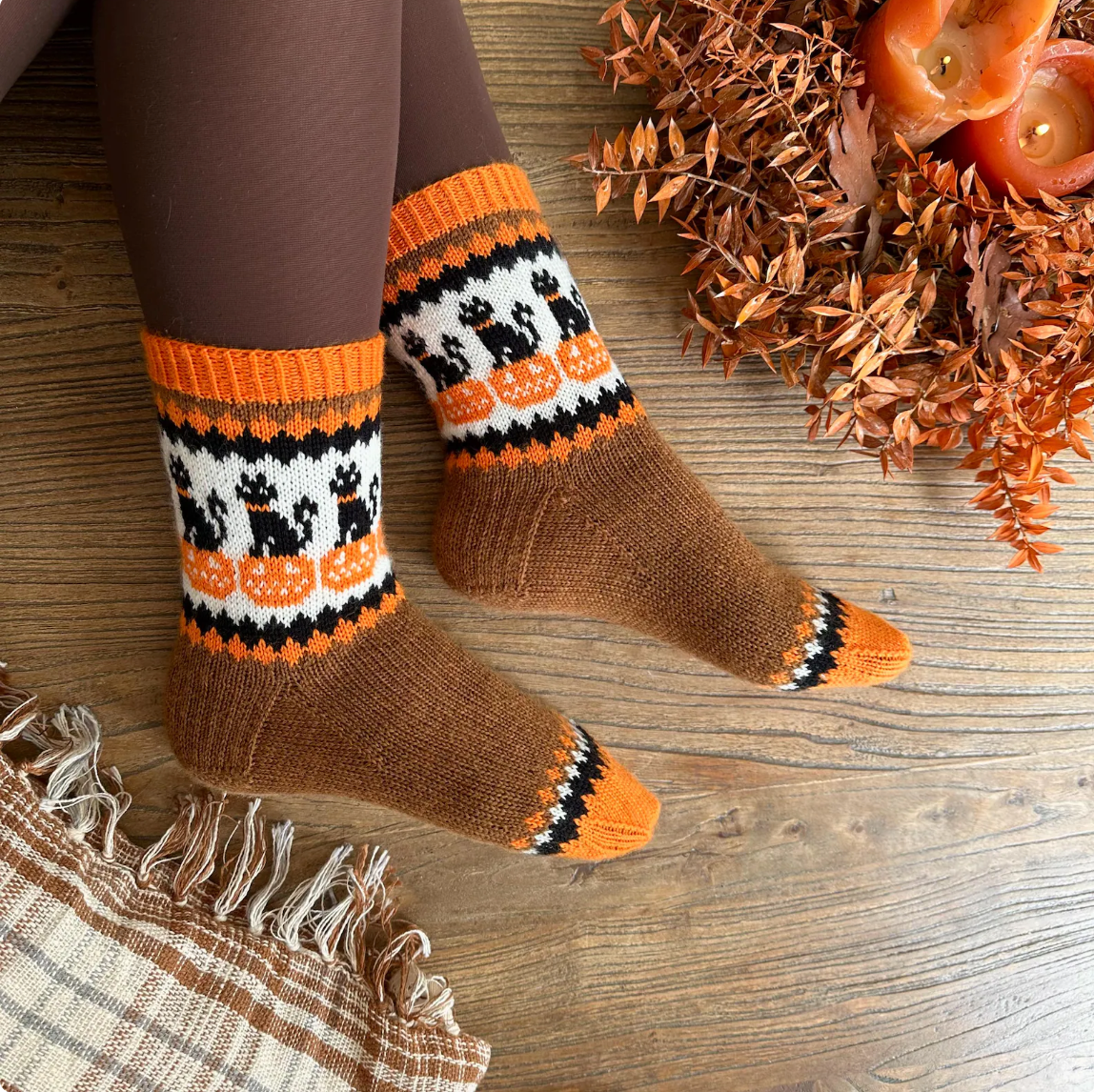 Halloween Socks Knitting Pattern