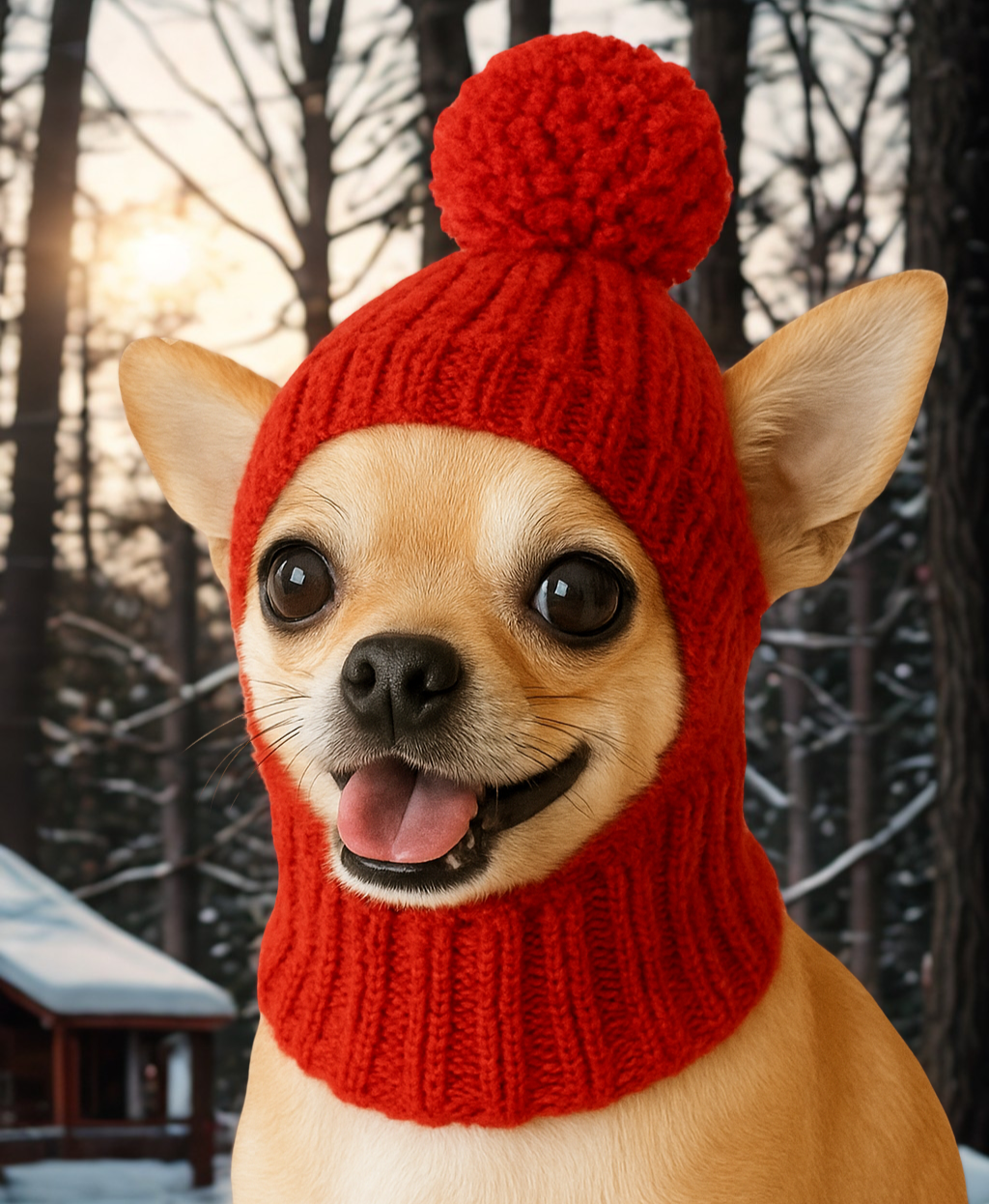 Dog Winter Hat Knitting Pattern
